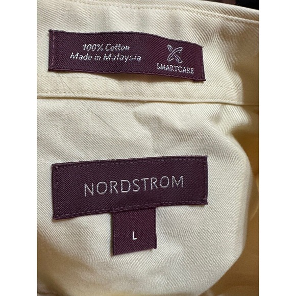 Nordstrom Mens Button Down Shirt Size Large Short Sleeve Casual Dress Shirt - Picture 7 of 7